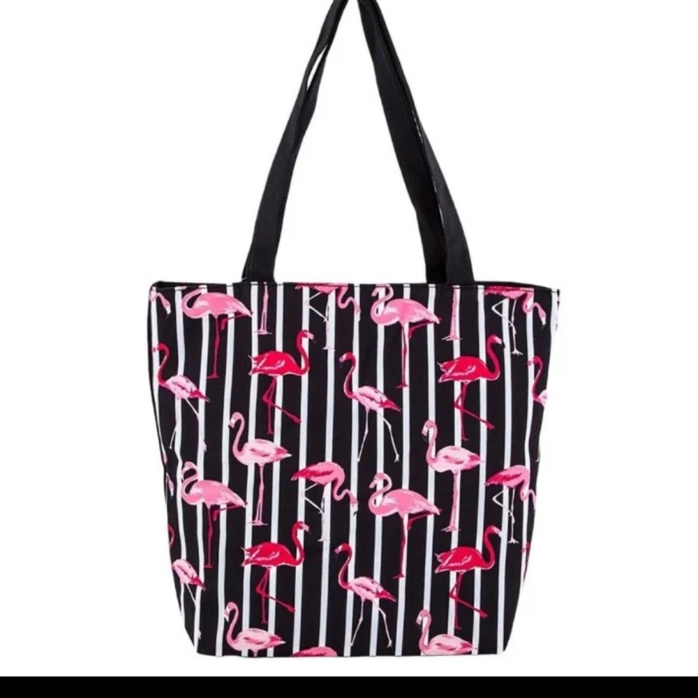Beach bag with flamingos